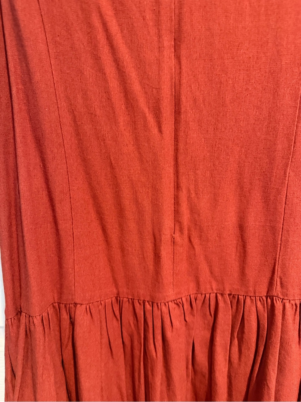 Wayf Rust Button-Front Mini Dress - Picture 3 of 4